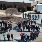 Stericycle employees celebrate the company's 25th anniversary.